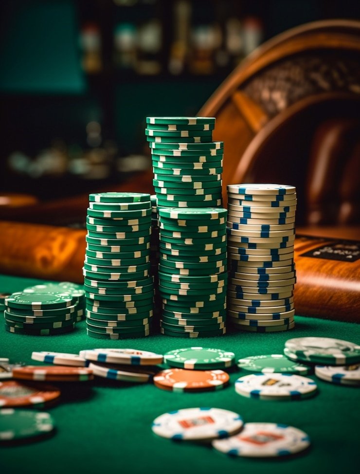 Live baccarat table with cards displayed on green felt